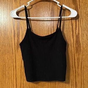 American eagle black cami crop top